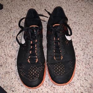 Nike Black and orange running sneakers